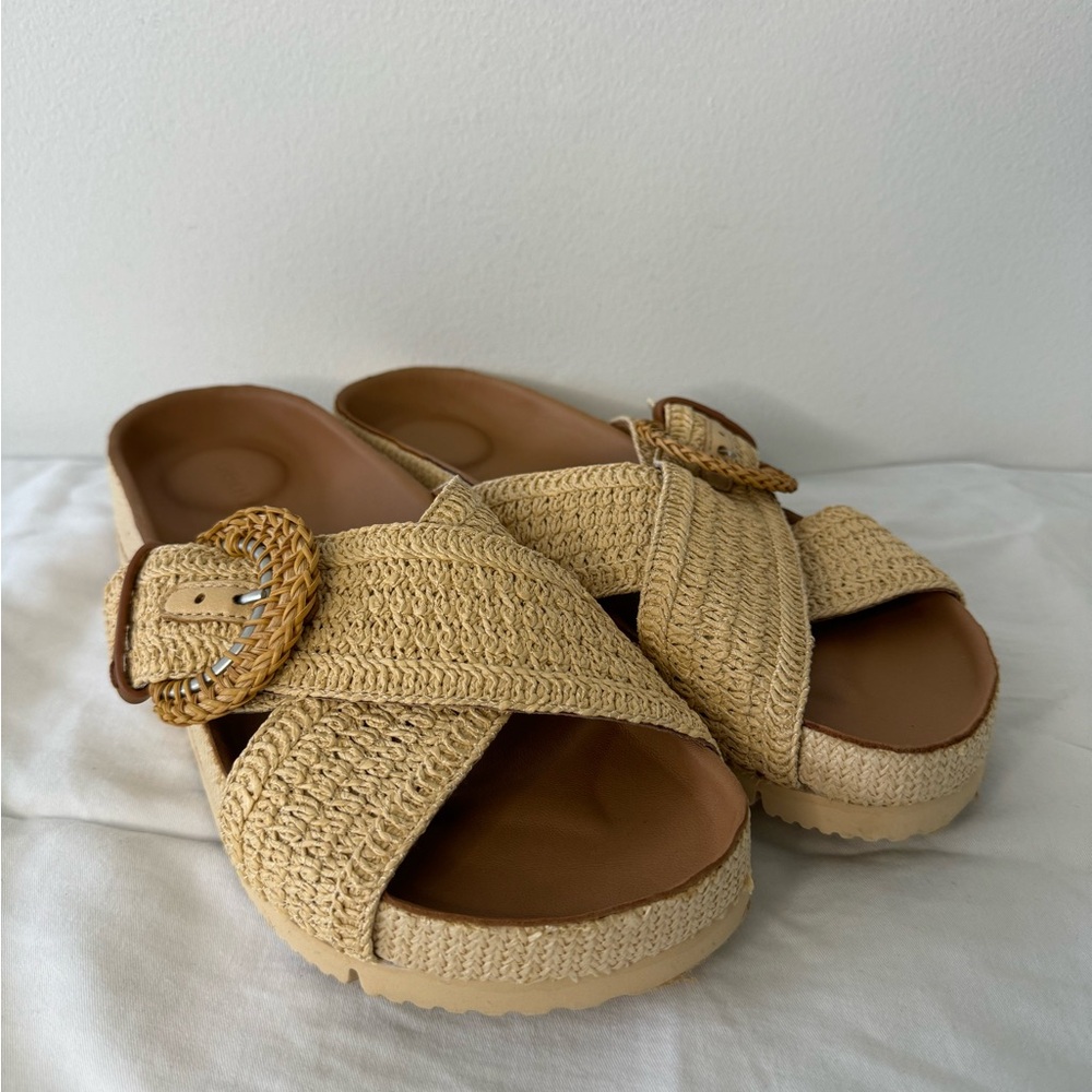 Kenneth Cole gentle soul Cream Woven Sandals